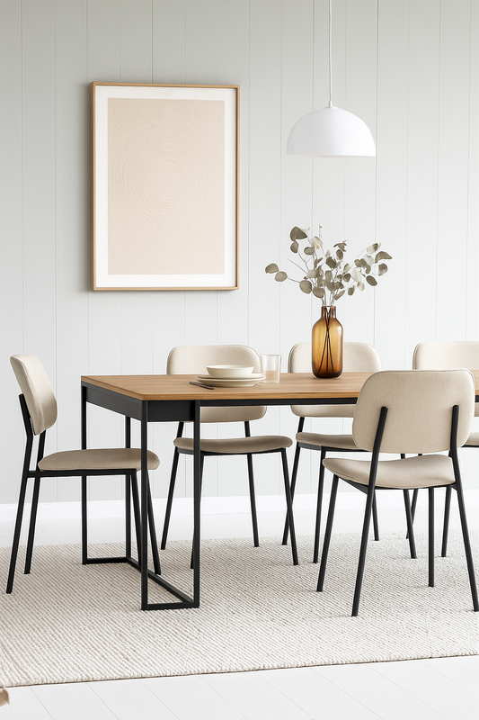 Extendable Console ARENO Black/Cremona Terracotta