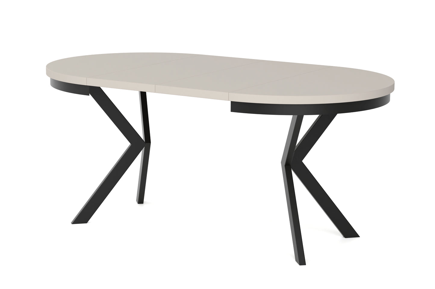 Extendable Dining Table EDDER 90 Black/Cashmere